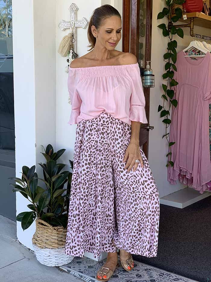 Blush Leopard Pants