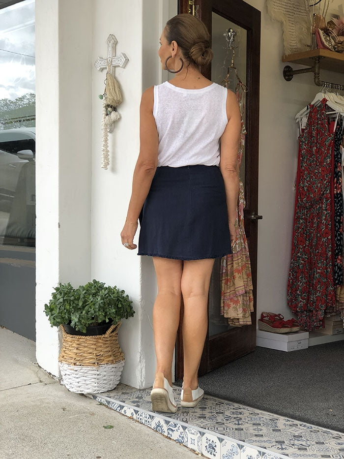 La Barre Mini Skirt - Navy