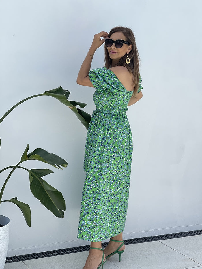 Kyrie Dress - Green Floral