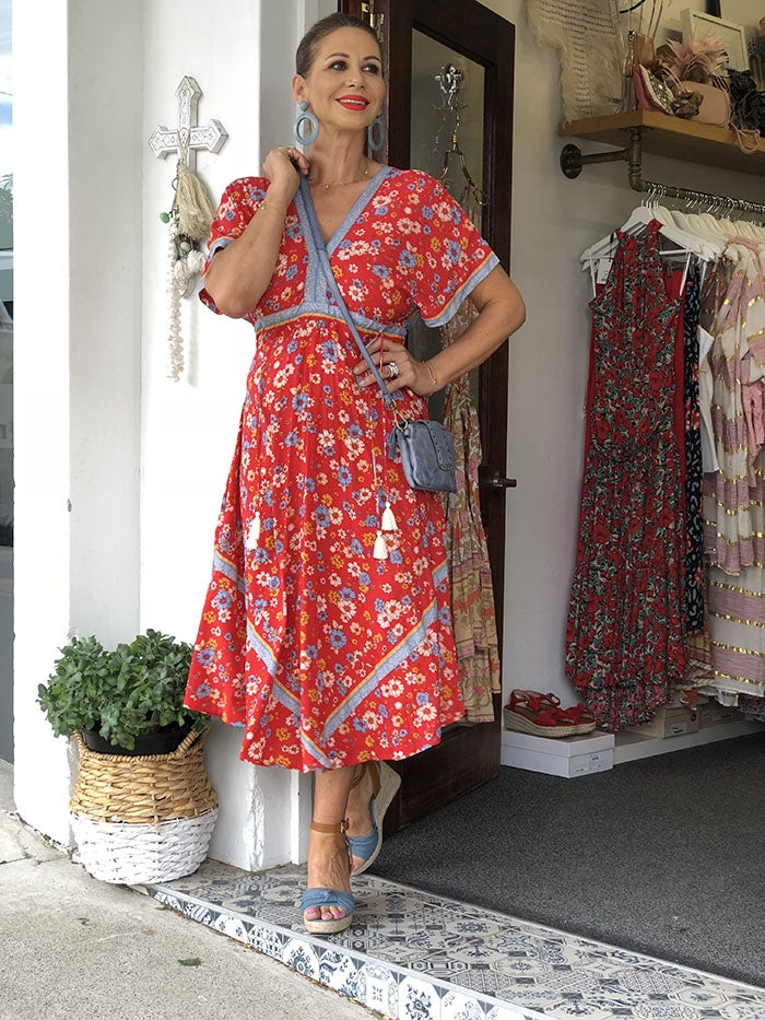 Kallie Maxi - Red Floral