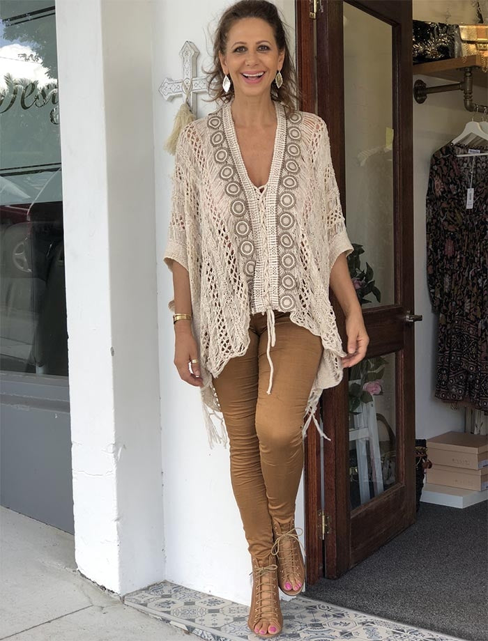 Crocheted Poncho Top