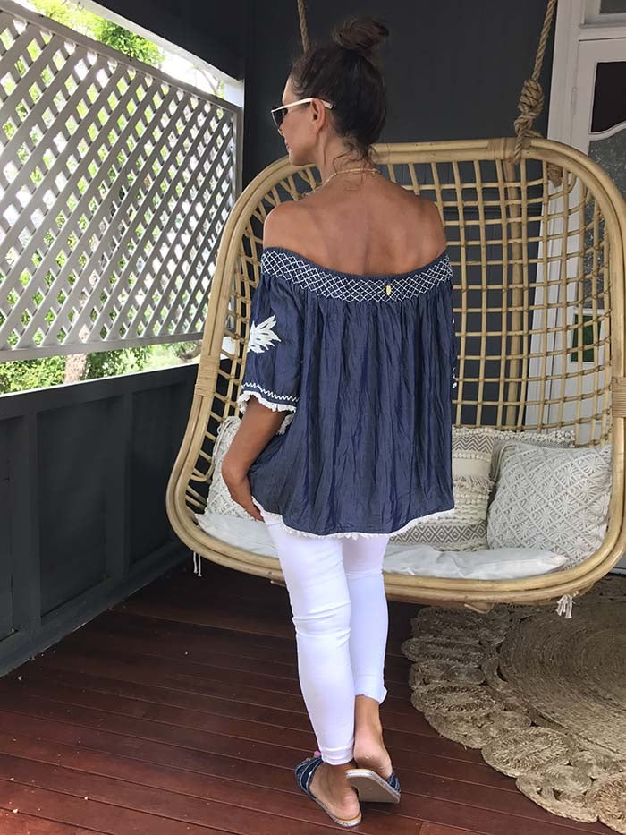 Hoja Top - Denim