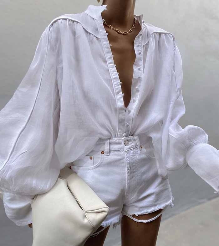 Belle of Bloom Shirt - White