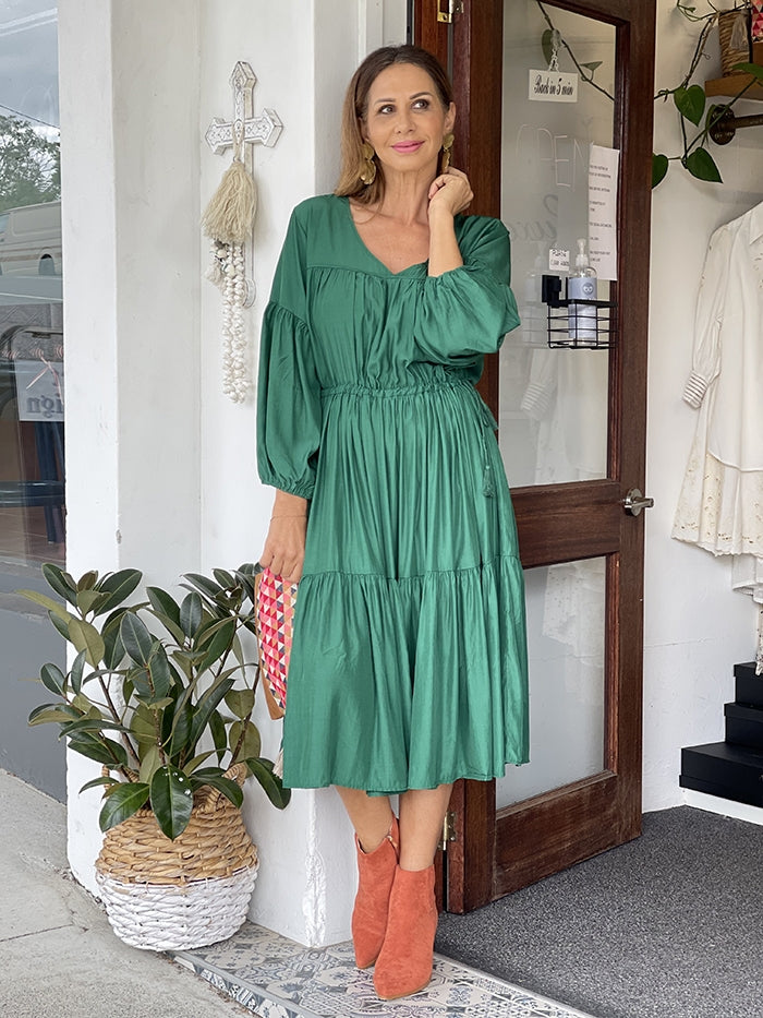 Mija Dress - Emerald