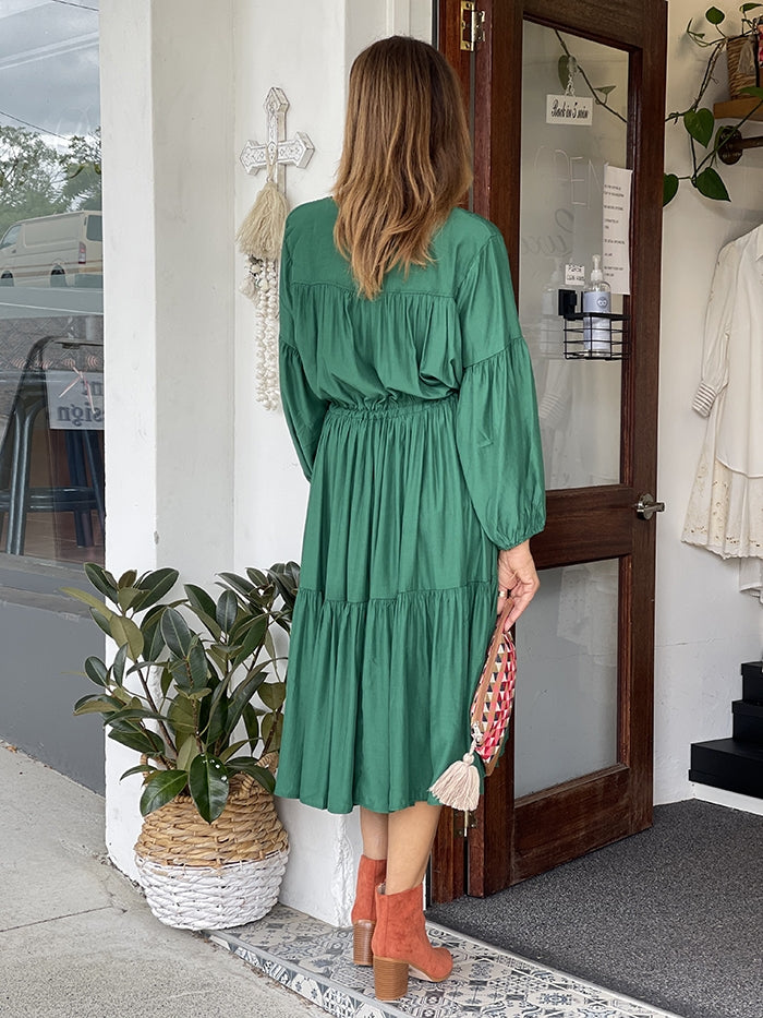 Mija Dress - Emerald
