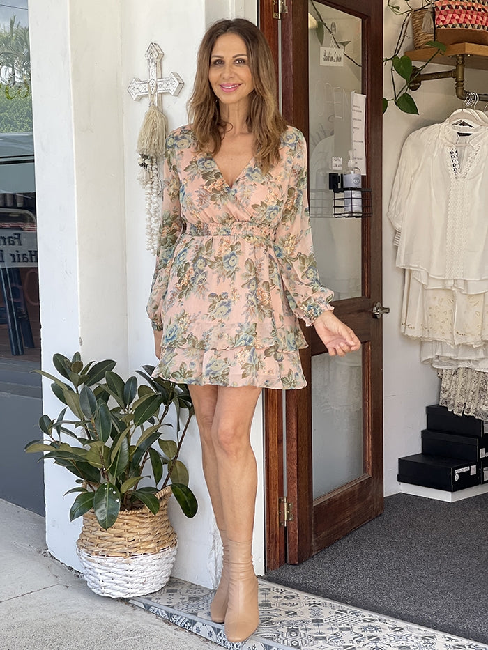 Shirah Dress - Blush floral