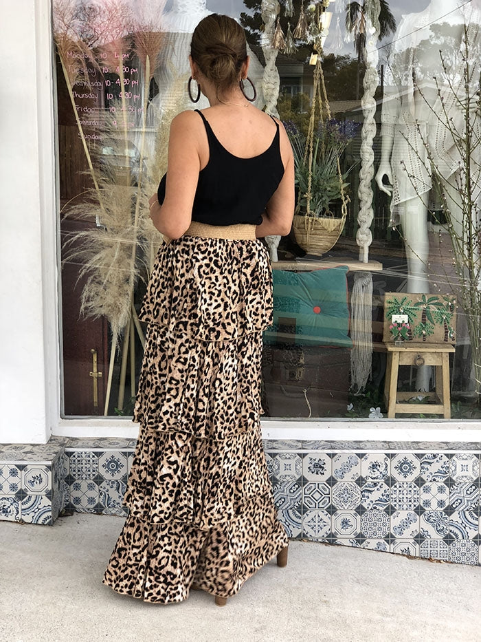 Savannah Overlay Dress - Leopard
