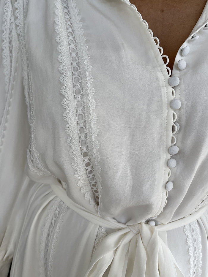 Liliana Embroidered Dress - White