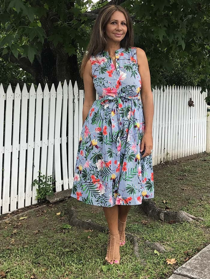 Hawaiian Stripe Dress