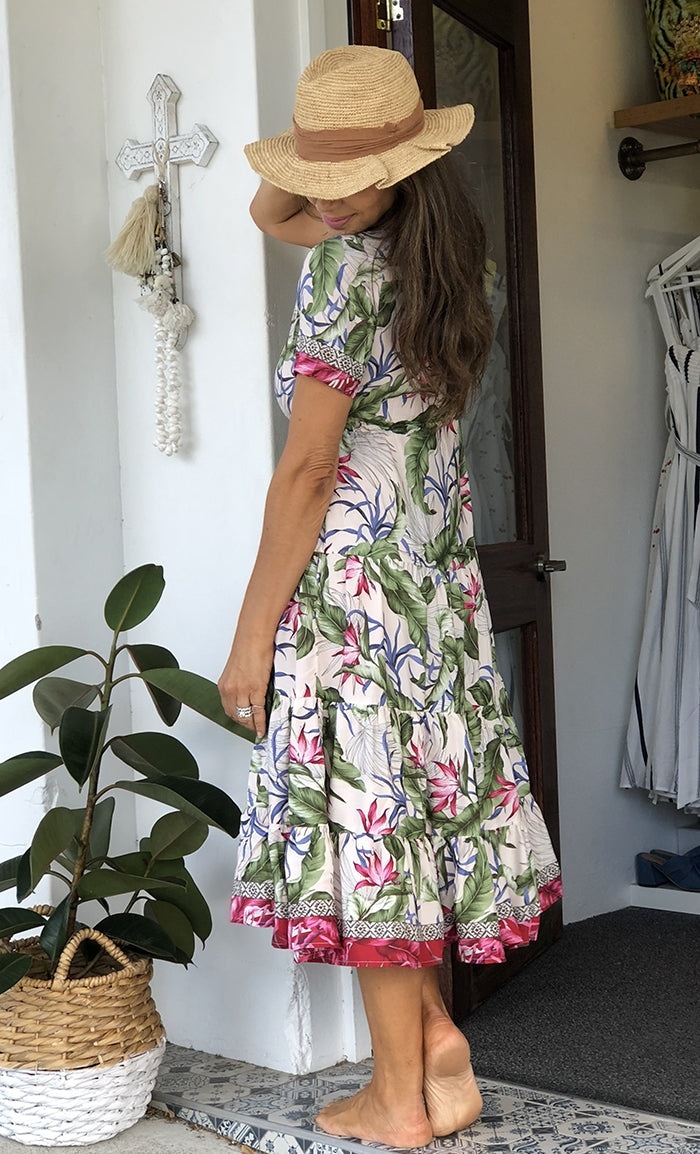 Rosa Print Midi Dress