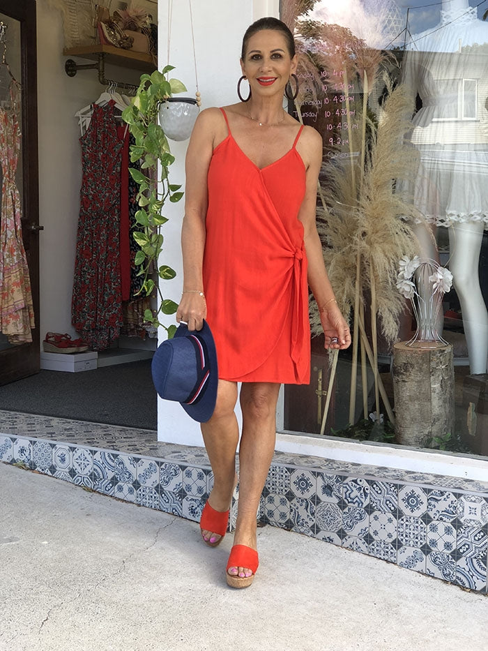 La Barre Wrap Dress - Rouge