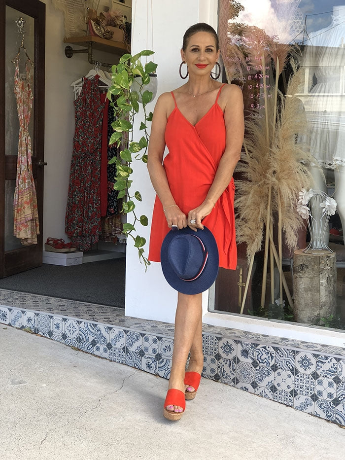 La Barre Wrap Dress - Rouge