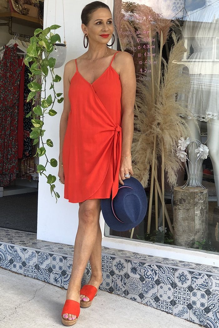 La Barre Wrap Dress - Rouge