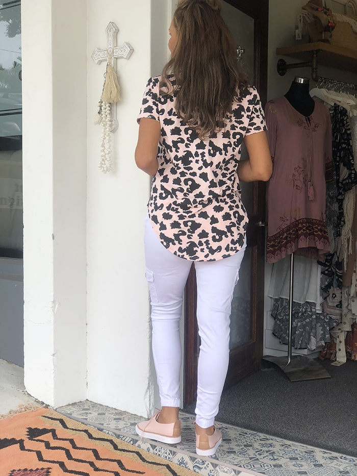 Pink Leopard Tee