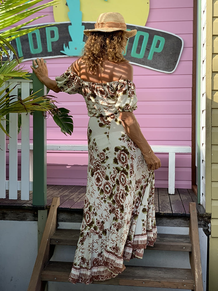 Rhiannon Dress - Malicon Sage Print