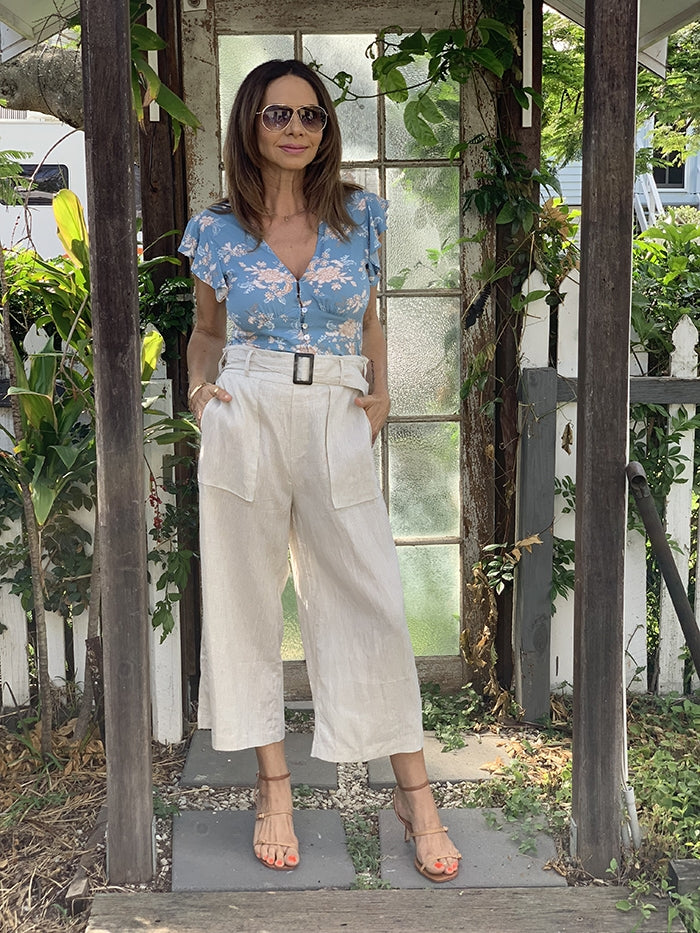 Shaya Top - Blue Floral