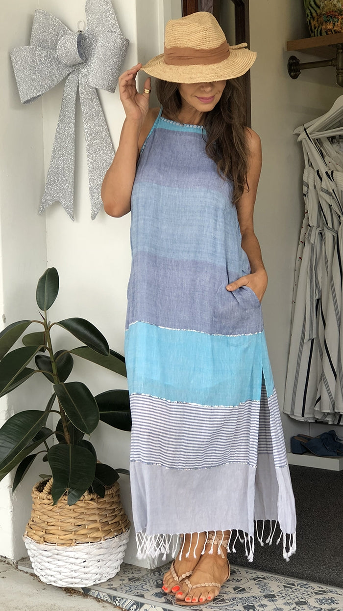 Mombasa Maxi Dress - Ocean