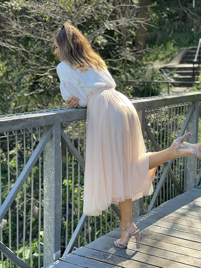 Nude Tulle Skirt