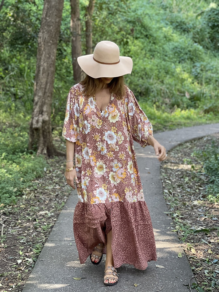Fawn Camellia Maxi Dress