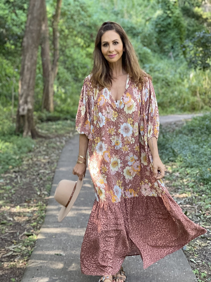 Fawn Camellia Maxi Dress