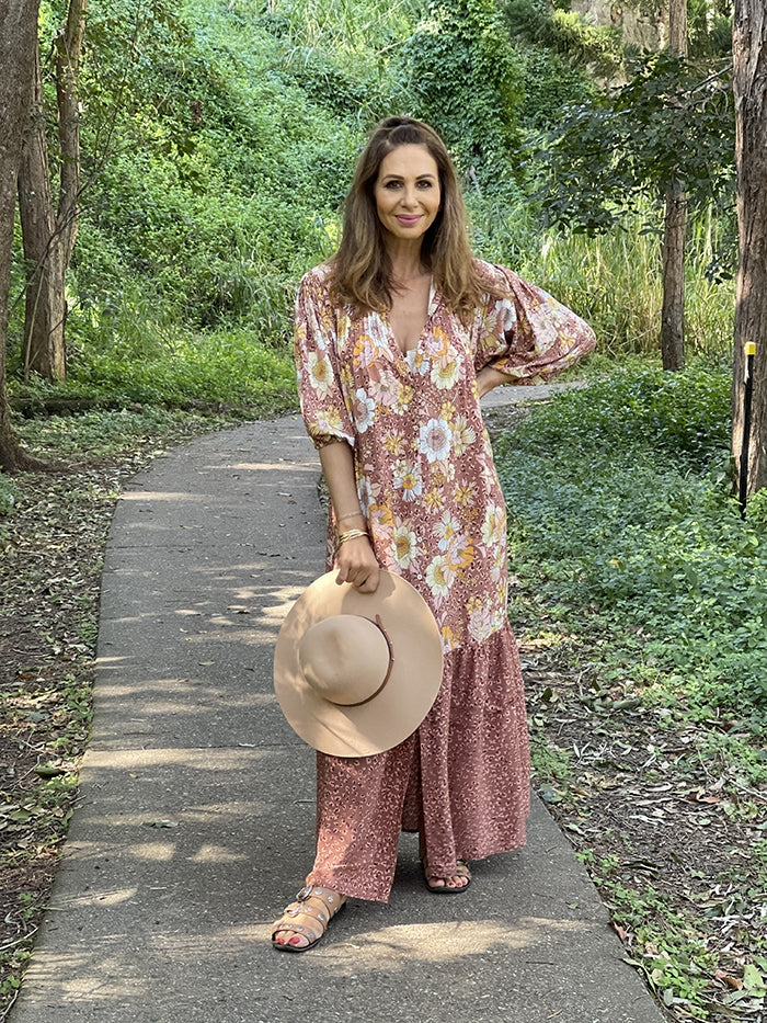 Fawn Camellia Maxi Dress
