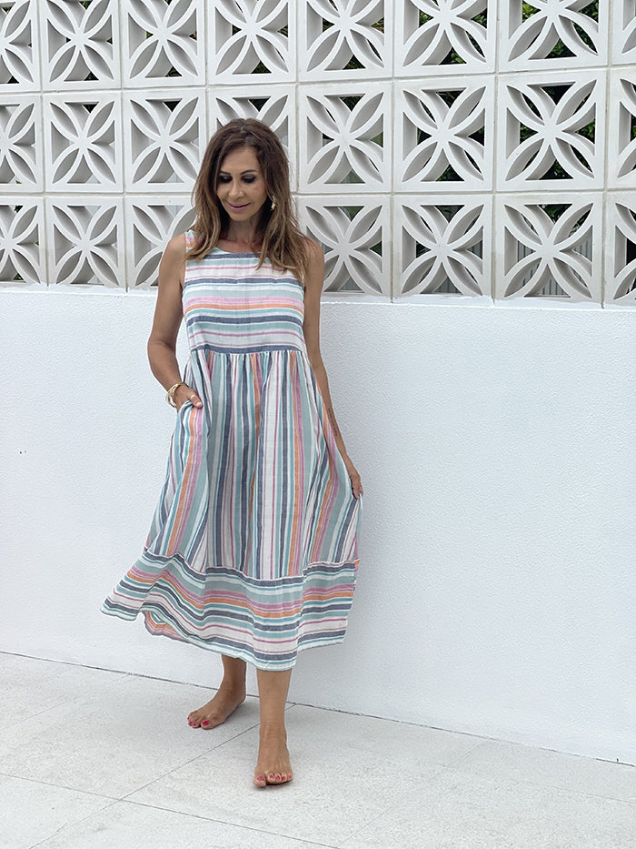 Rainbow Stripe Dress