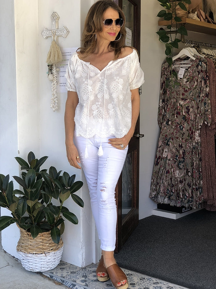 Bridie Top - White