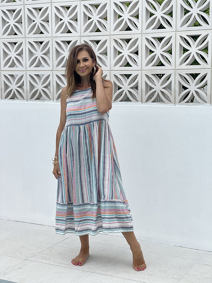 Rainbow Stripe Dress