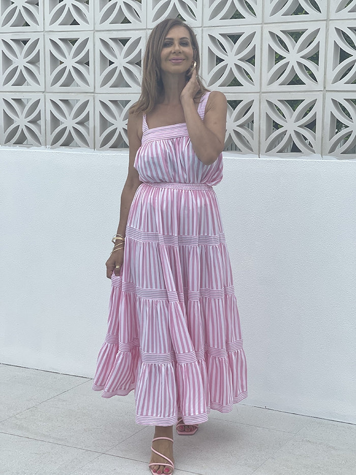 Candy Pink Stripe Skirt