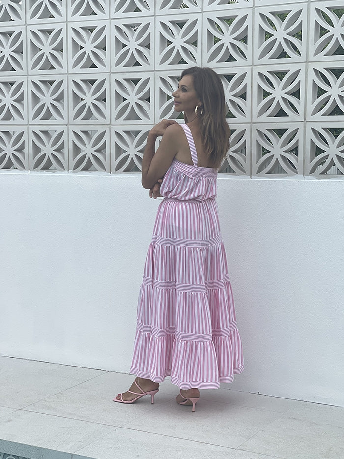 Candy Pink Stripe Skirt