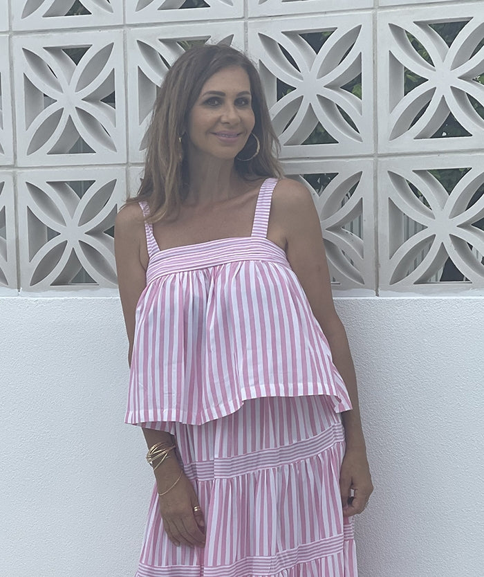 Candy Pink Stripe Cami