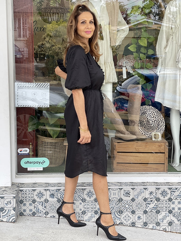 Edda Linen Lace Dress