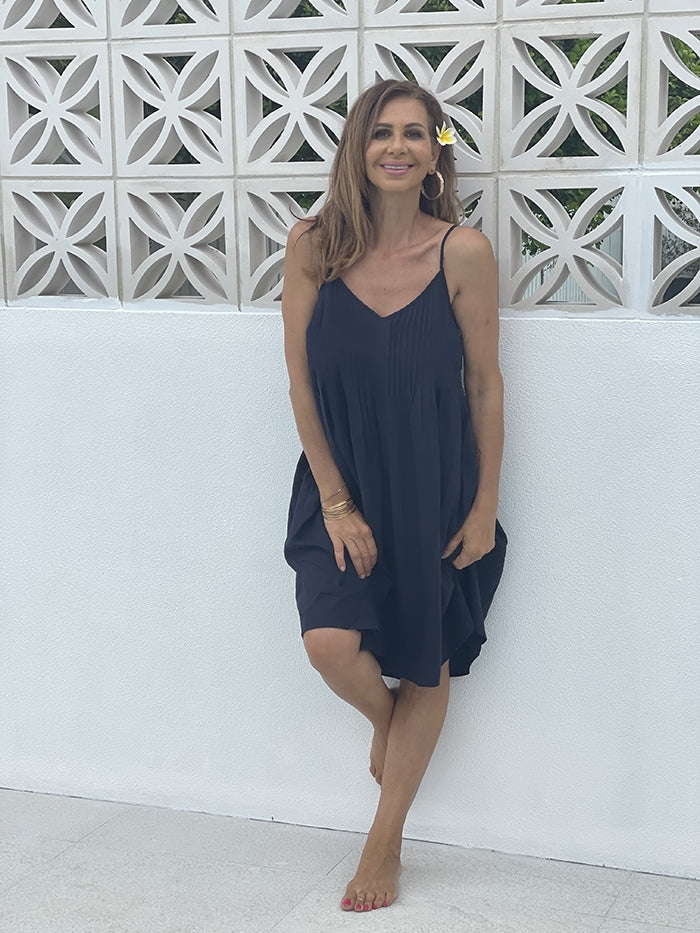 San Sebastian Midi Dress - Navy