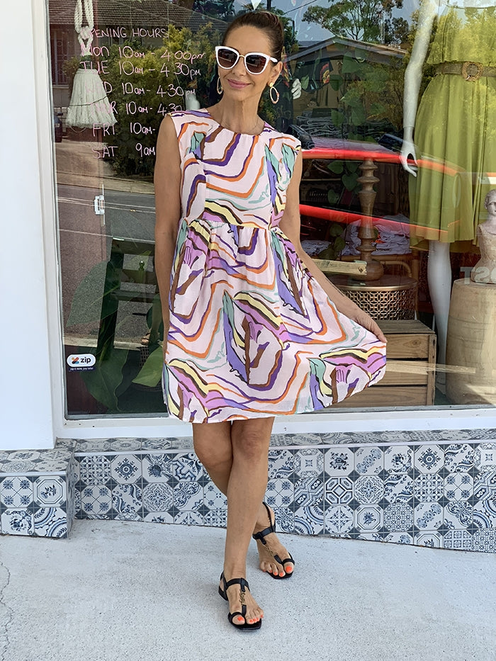 Groovy Chic Dress - Blush