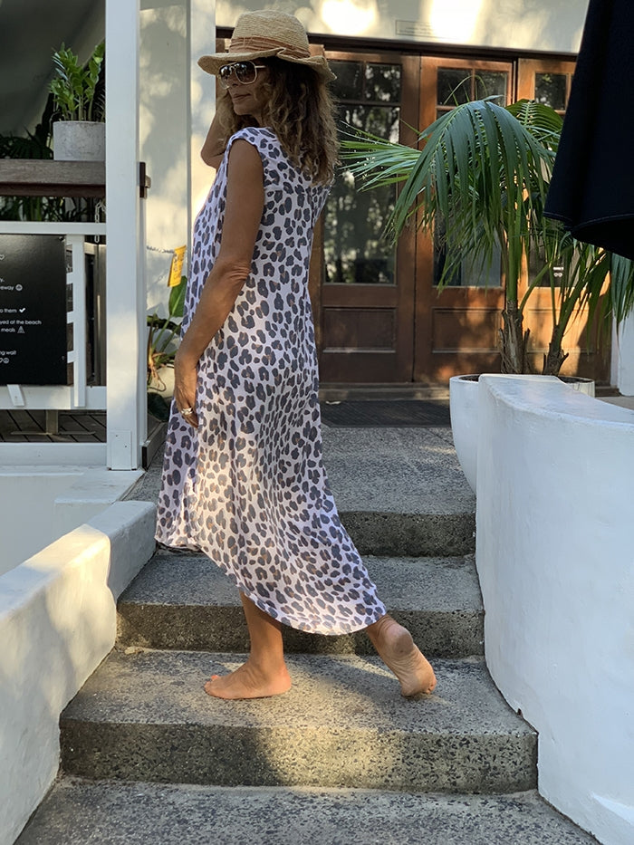 Leopard Midi Shirt Dress