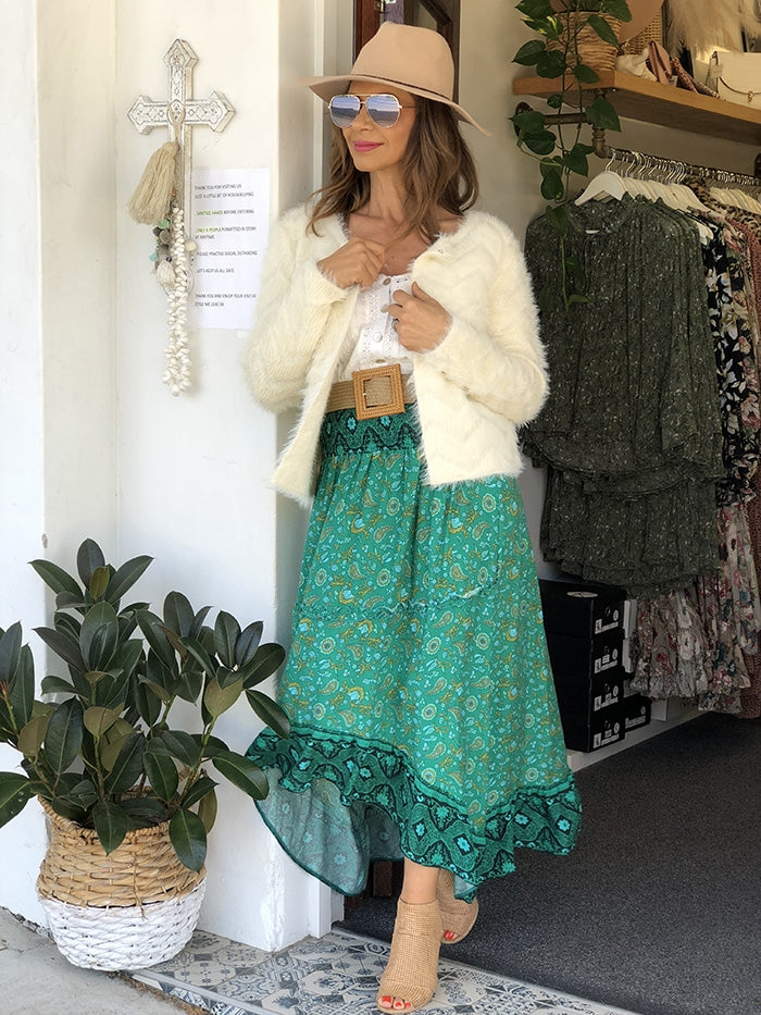 Lulah Skirt - Jade Green