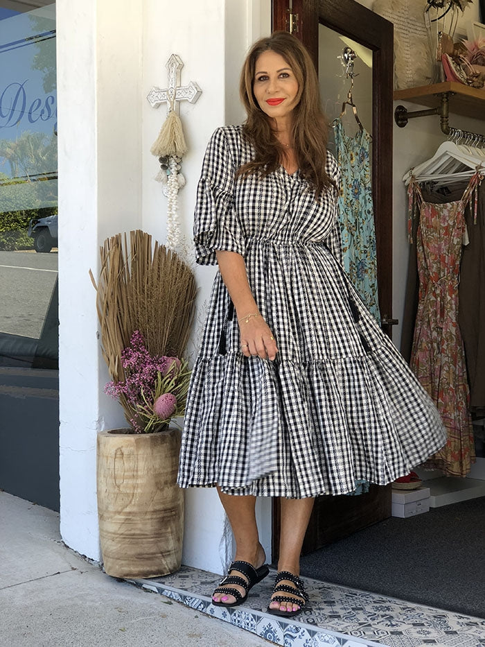 Henley Dress - Gingham