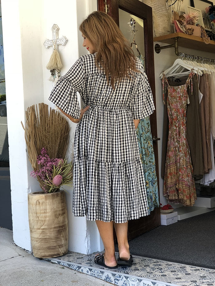 Henley Dress - Gingham