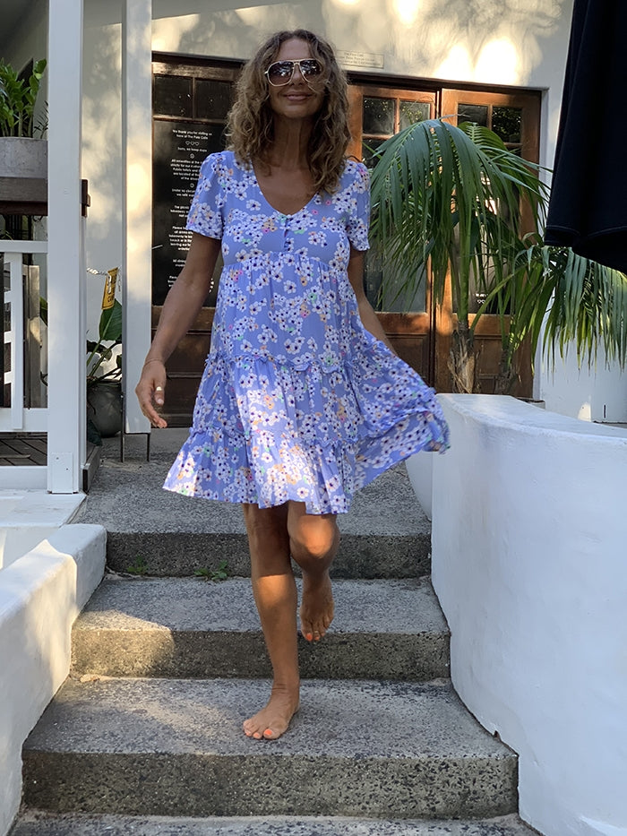 Tahara Dress - Blue Floral