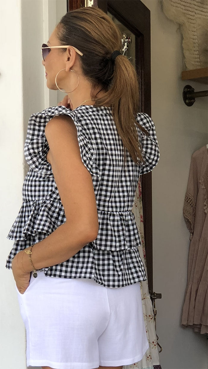 Zoey Gingham Top