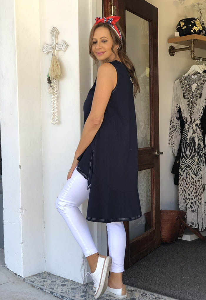 Sail Away Top - Indigo