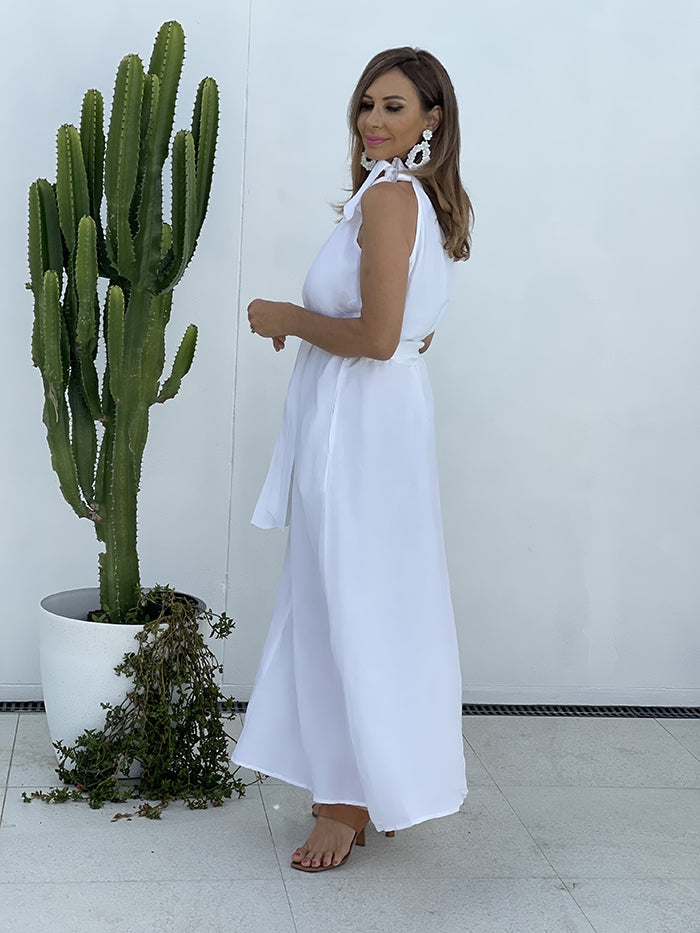 Lucia Dress - White Linen