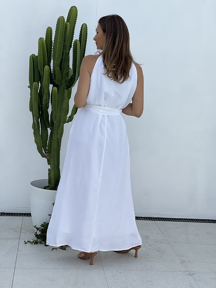 Lucia Dress - White Linen