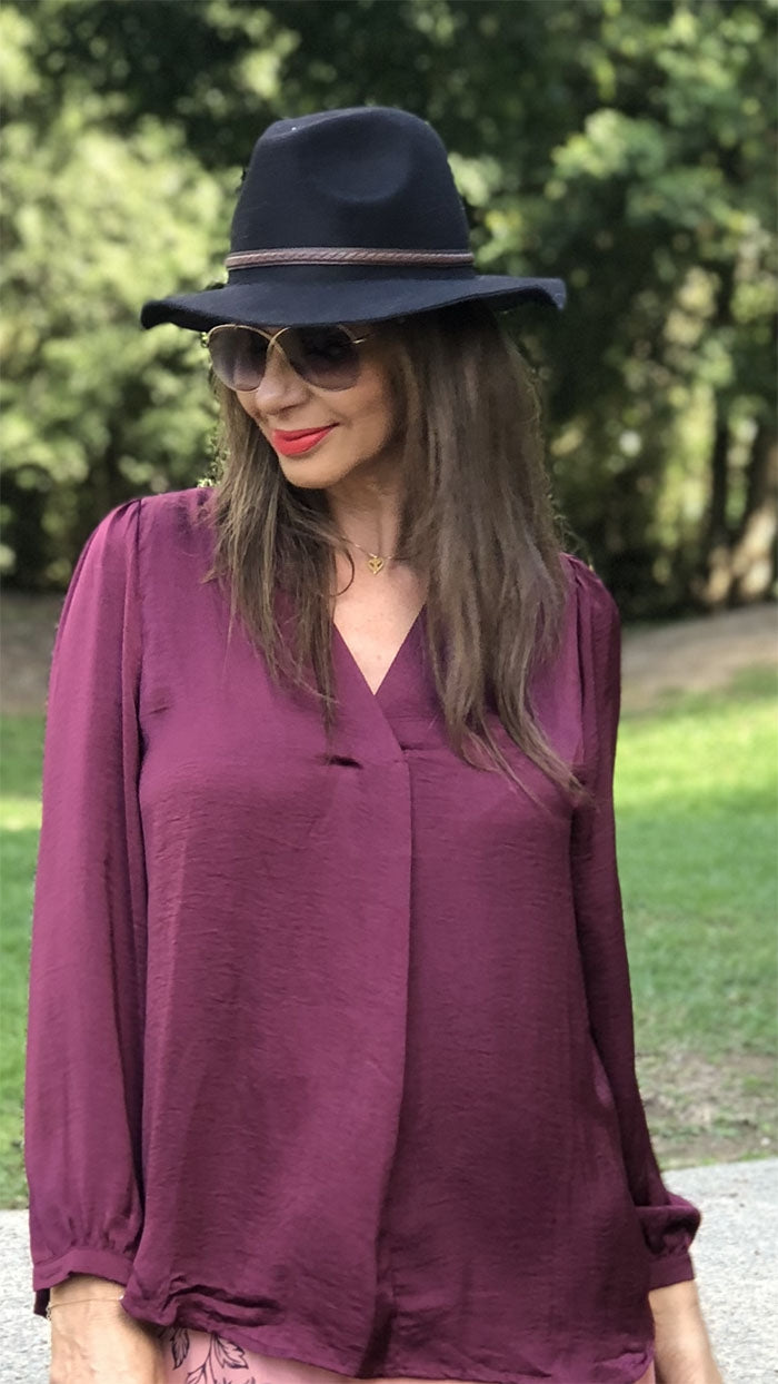 Romina Top - Aubergine