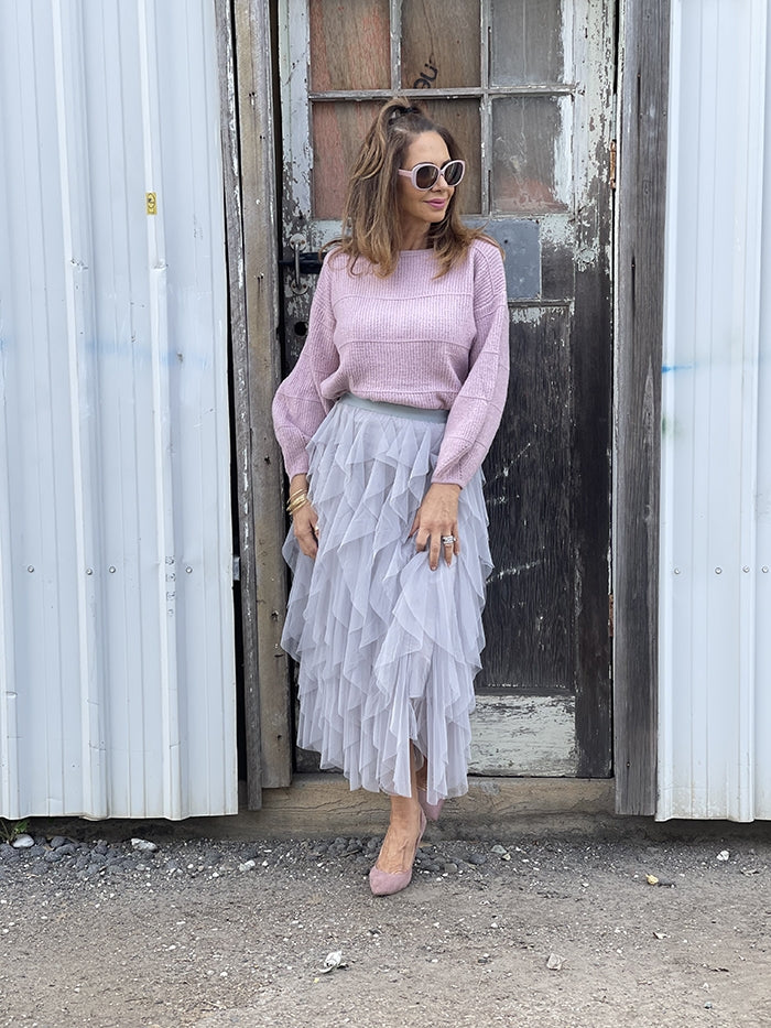 Reika Balloon Sleeve Knit - Blush