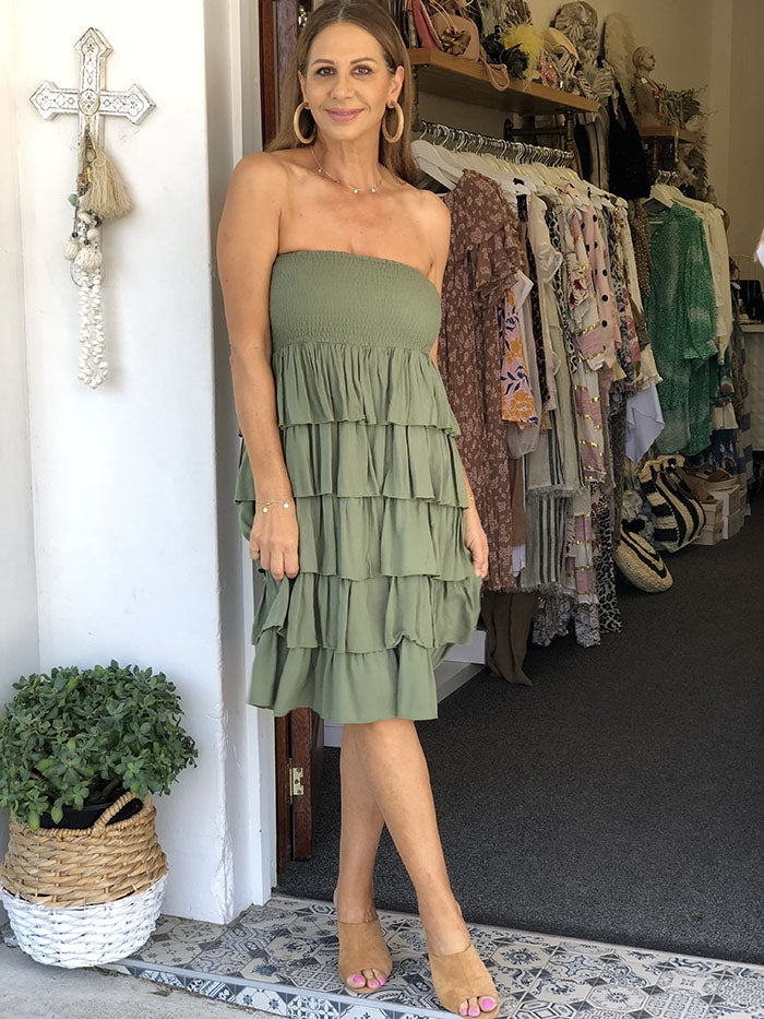Salema Ra Ra Skirt - Khaki