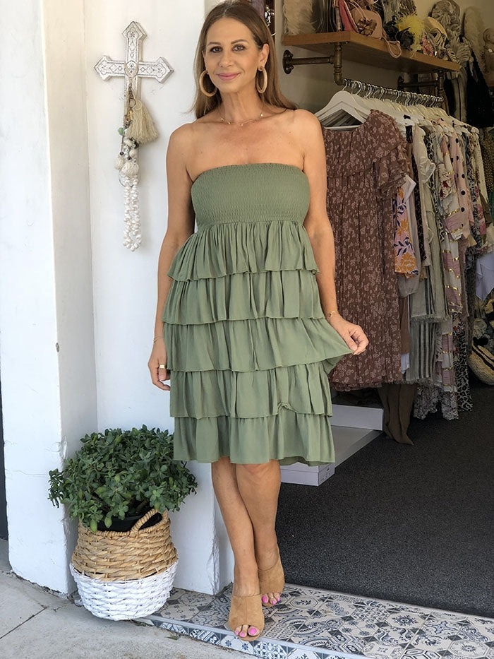 Salema Ra Ra Skirt - Khaki