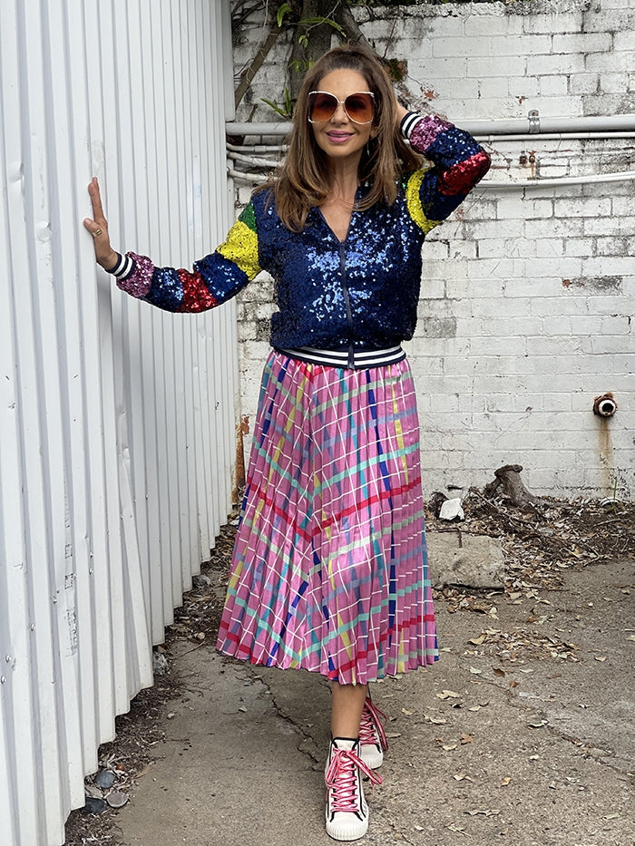Pink Checkers Skirt