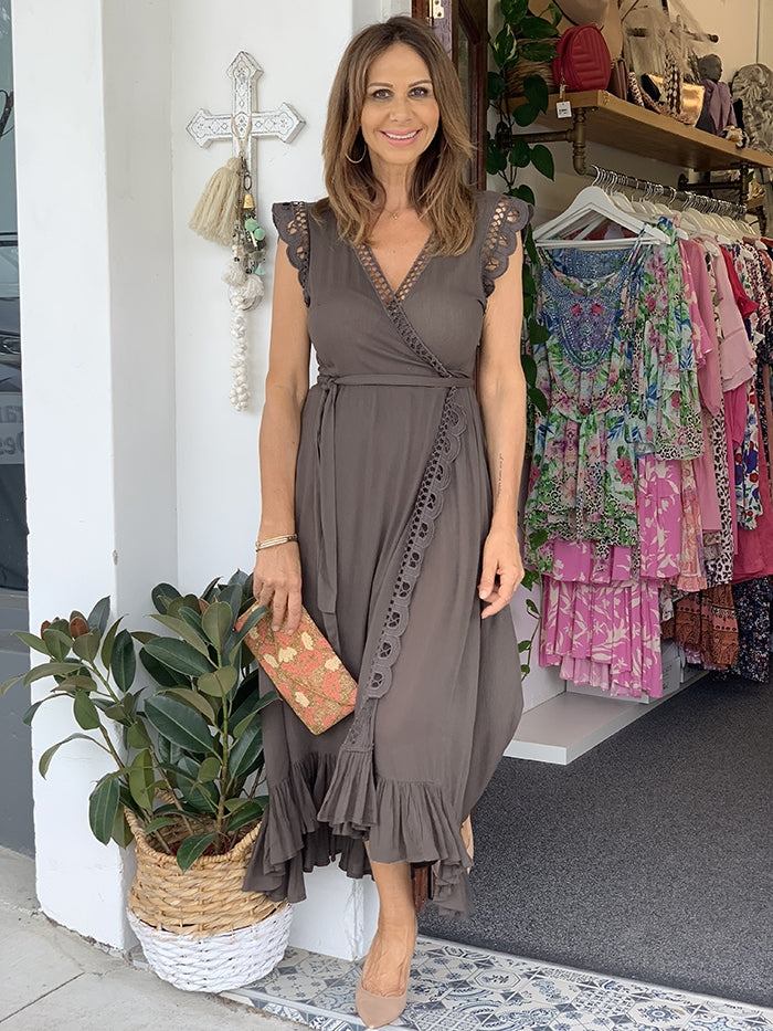 Sibella Wrap Dress - Java – Style Me Luxe
