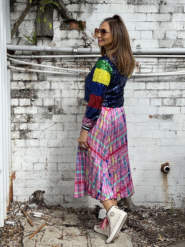 Pink Checkers Skirt